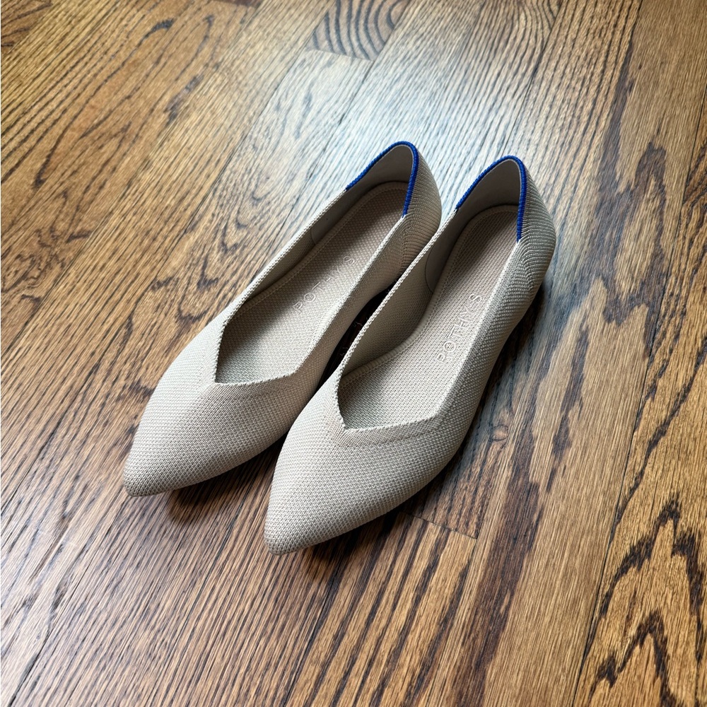 Rothy’s Beige Pointed Toe Flats